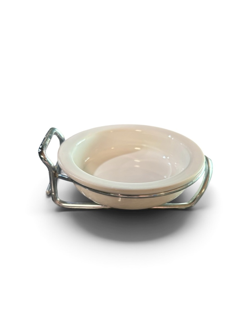 Vintage Pampered Chef 4 in. Ceramic Dip Bowl with Caddy